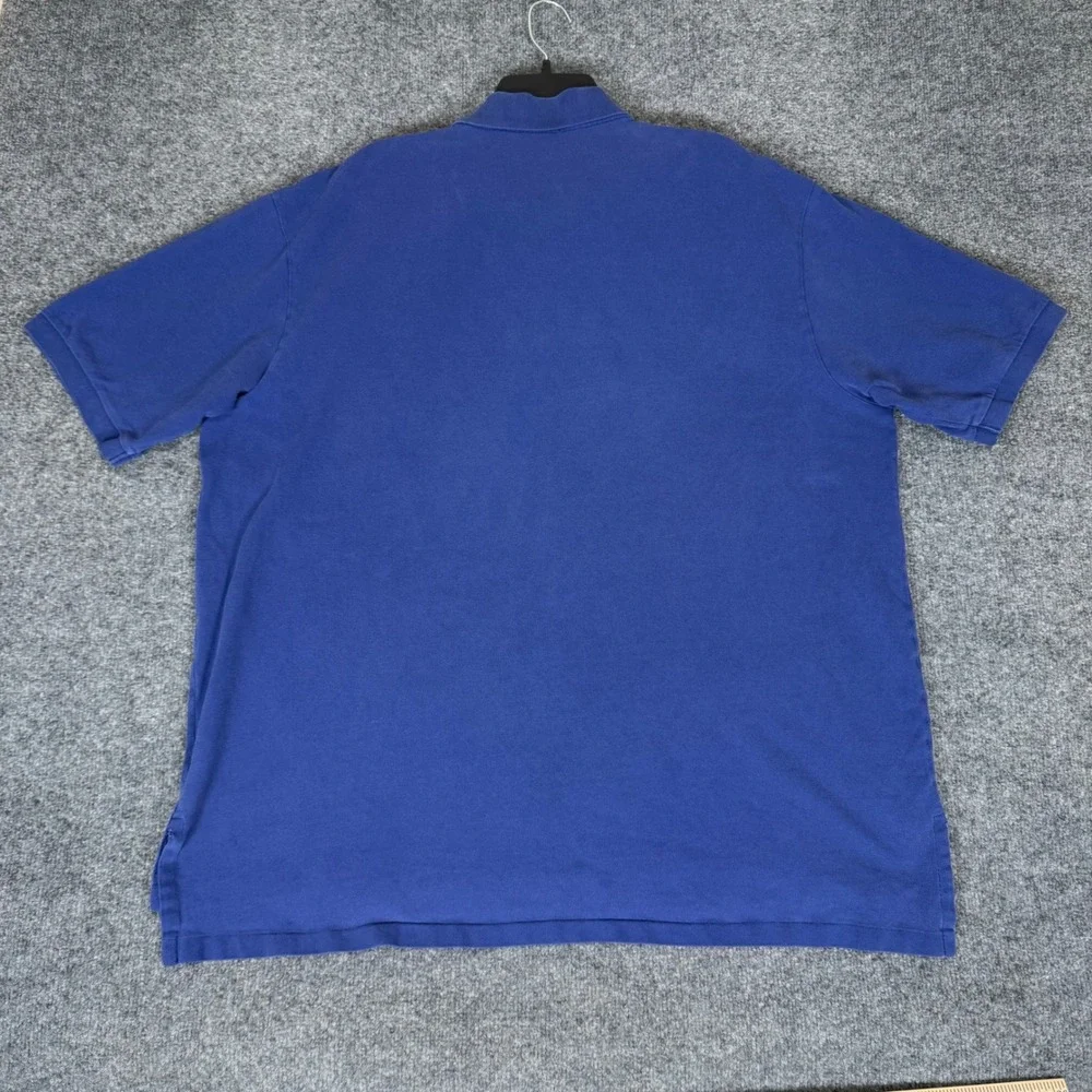 Polo Ralph Lauren Polo Shirt‎ Blue Short Sleeve Casual Orange Pony Men's 2XLT
